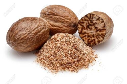 Brown Dried Asian Ground Nutmeg