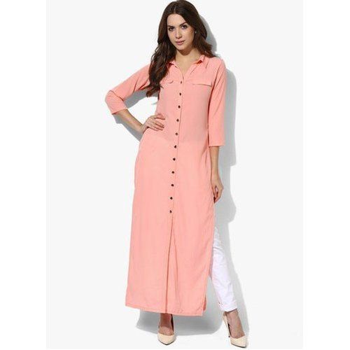 As Per Demand Ladies Plain Collared Kurti