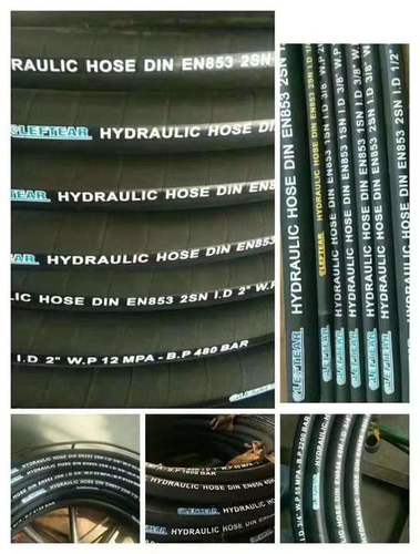 Hydraulic Rubber Hose Pipe - SAE 100 R1AT, R2AT, DIN EN853 1SN/2SN, R15 Specifications | Durable Rubber Material, Multiple Application Compatibility