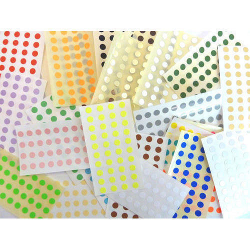 Multicolor Adhesive Round Stickers