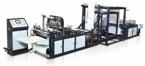 Blue Non Woven Bag Making And Printing Machine