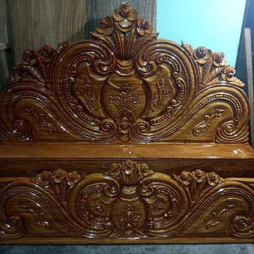 Handmade Designer Wooden Double Bed