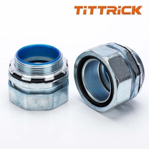Tittrick Metal Flexible Conduit Adaptor Hexagonal Joint - Zinc Alloy