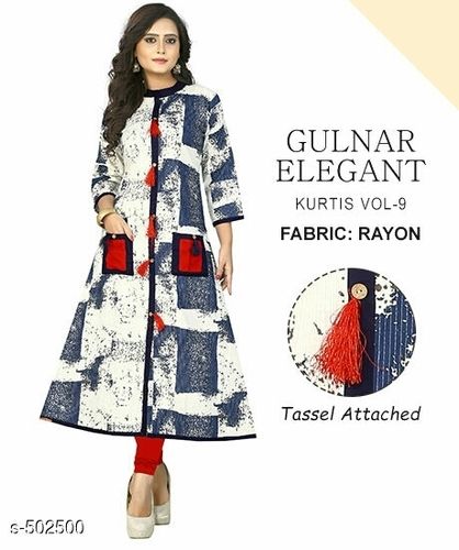 Gulnar Elegant Rayon Kurtis