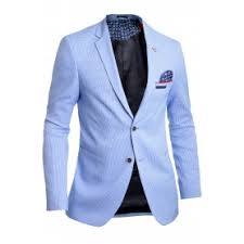 Light Blue Mens Plain Casual Blazer