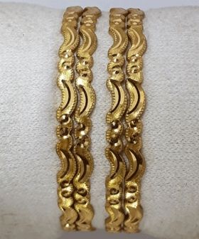 Antique Party Wear Yellow Gold Bangles