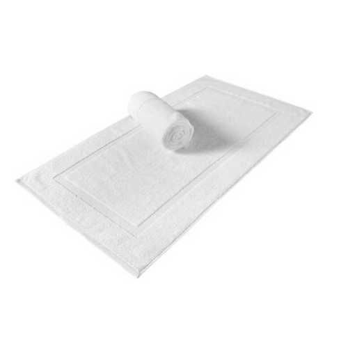 White Plain Woven Bath Mats