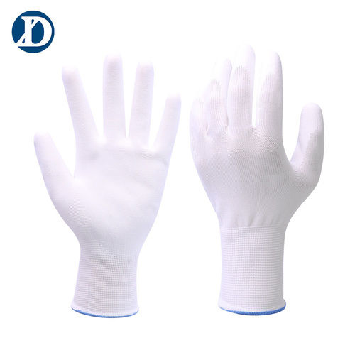 Pu Coating Work With Nylon Liner Industrial Safety Glove