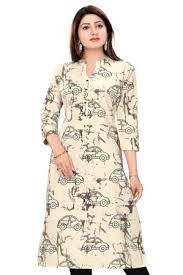 Various Colors Are Available Cotton Fabric Printed Kurtis