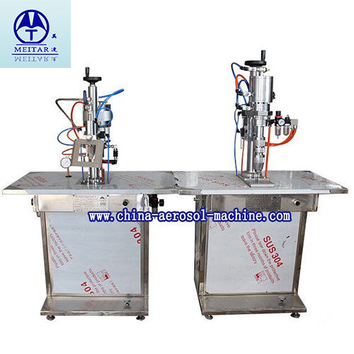 Silver Semi-Automatic Inhaler Aerosol Filling Machine