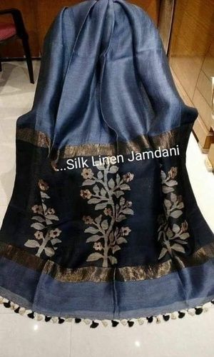 Silk Linen Printed Sarees