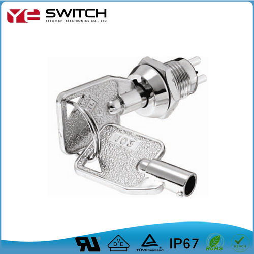 Two Positions On Off Electric Key Lock Switch