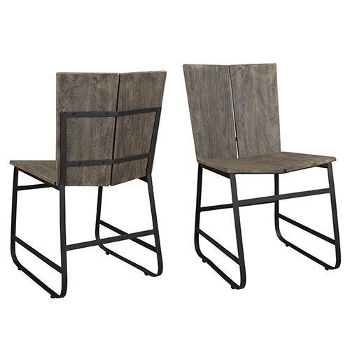 Acacia Wood with Metal Frame Chair
