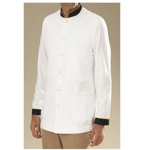 White Cotton Fabric Mens Driver Uniform