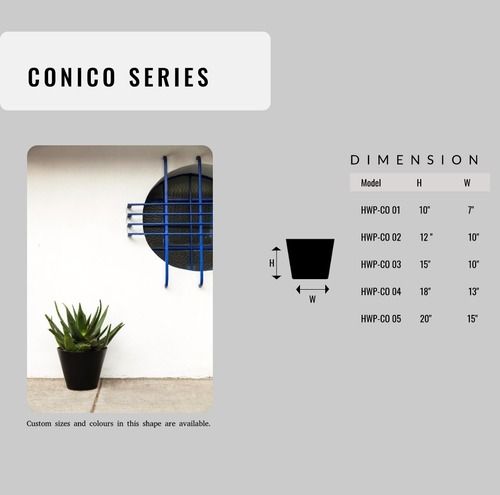 Any Customize Shape Conical Planter