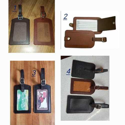 Fancy Leather Luggage Tags Size: Vary