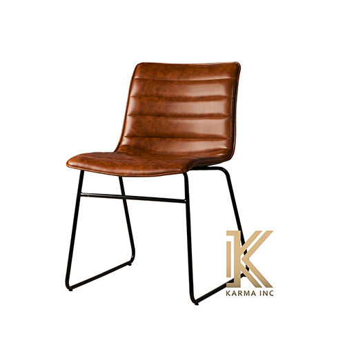 Leather Seat Metal Chair 2