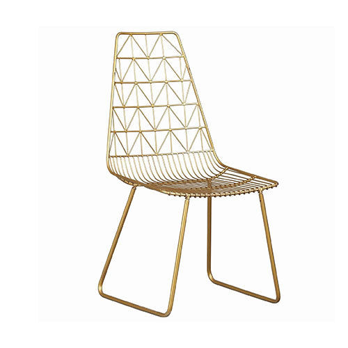 Golden Metal Wire Design Chair