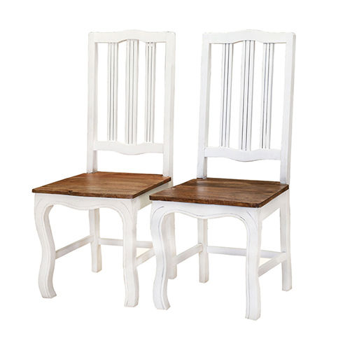 White Painted Sheesham Wooden Chair