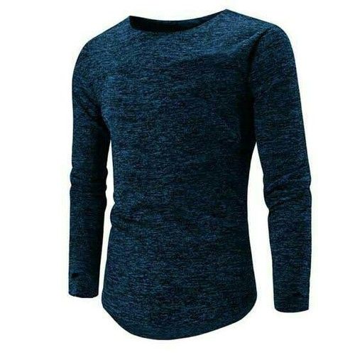 Blue Mens Full Sleeves T Shirt