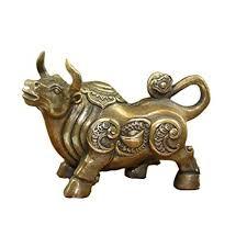 Designer Antique Bull Sculpture