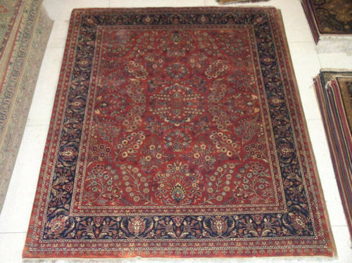 Floral Design Rectangular Carpet Non-Slip