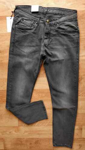 Light Black Slim Fit Mens Washed Jeans