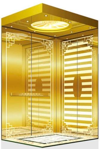 स्टेनलेस स्टील मिरर फिनिश एचिंग बिल्डिंग लिफ्ट और पैसेंजर लिफ्ट कार आयाम: (W* D* H) 1400* 1100* 2500 ~ 1950* 1750* 2500* 2500