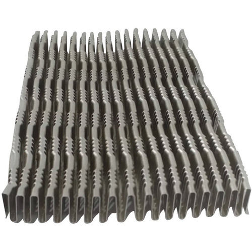 Silver Heat Exchanger Part Aluminum Cooling Fins Turbulator