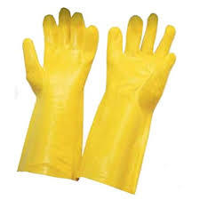 Pvc Hand Gloves (Yellow Color)