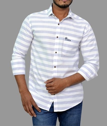 Cotton T-Shirt For Mens Collar Style: Cutaway