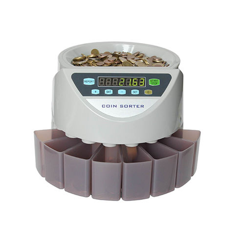 Grey And Black Durable Coin Sorter Machine