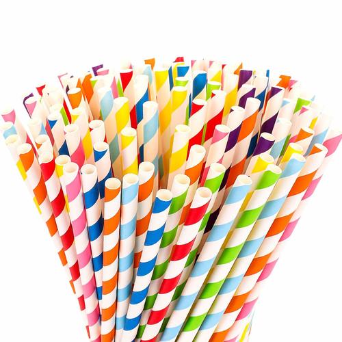 Durable Printed Paper Straw (8mm x 210mm)