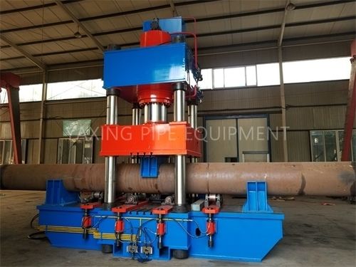 Red And Blue Steel Pipe Straightening Machine