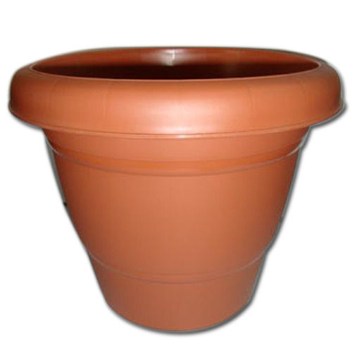 Brown Plastic Flower Pots