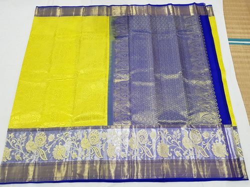 Multi Color Embroidery Work Kanchipuram Silk Sarees - 35