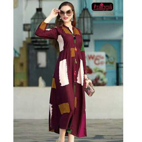 All Colors Rayon Printed Ladies Kurti