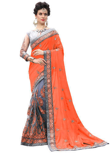 Womens Cotton Party Wear Saree 