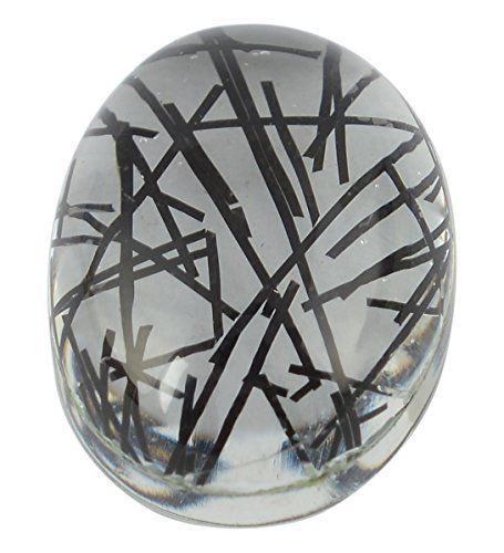 White And Black Rutile Glass Gemstone Size: Variable