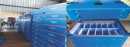 Blue PP Corrugated Box