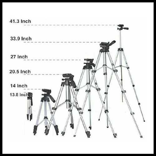 White Height Adjustable Photography Tripod