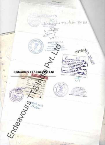 Certificate and Document Attestation service  By Endeavours TTS India Pvt. Ltd.