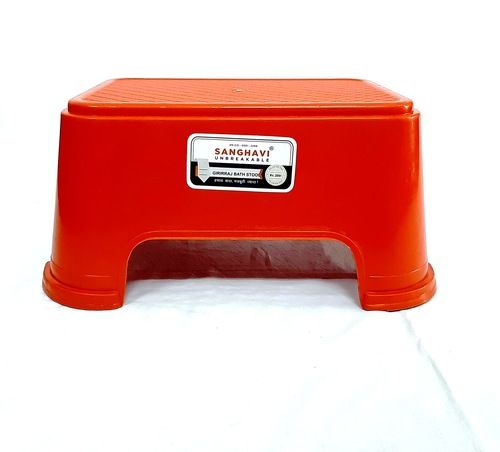 Red Color Plastic Bath Stool