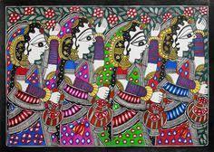 Colorful Art Mithila Painting