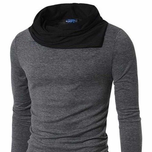 Cotton Full Sleeves Black Color Mens T-Shirts