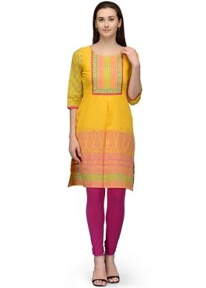 Multi Half Sleeve Ladies Cotton Kurti