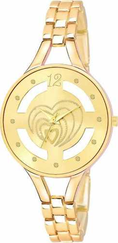 Golden Hrv Women Gold Heart Watch