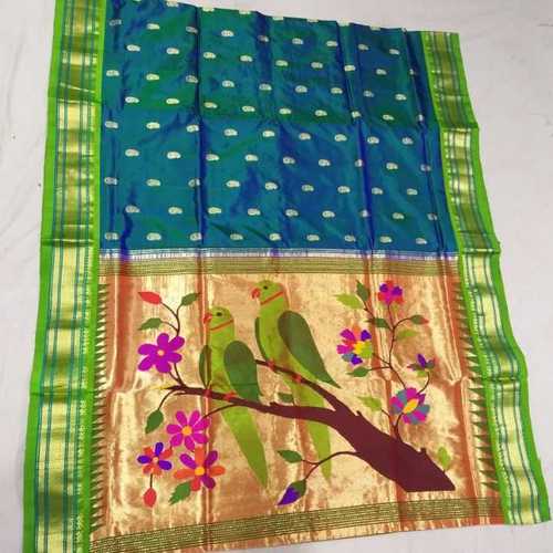 Multicolor Pure Silk Printed Saree