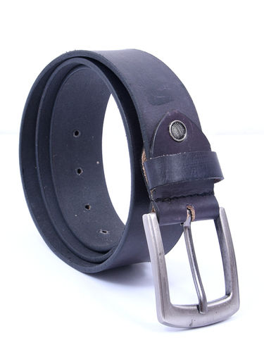 Metal Smooth Texture Leather Belt