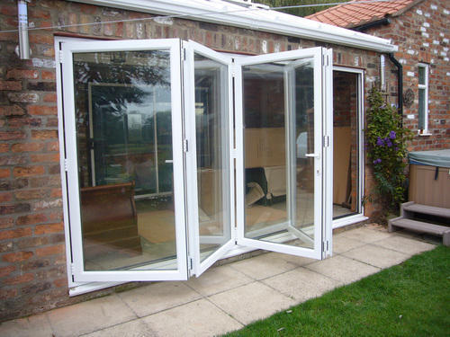 White Upvc Slide And Fold Door